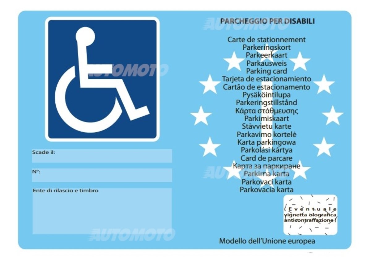 Parcheggio Disabili Arriva Il Nuovo Tagliando Azzurro Europeo News