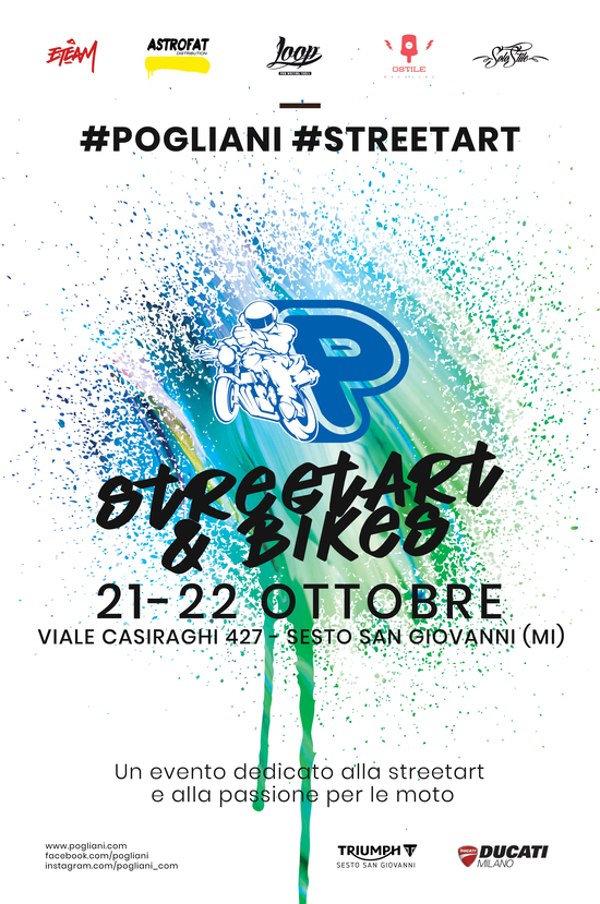 Pogliani Street Art & Bikes, il weekend del 22 ottobre Pogliani Street Art & Bikes, il weekend del 22 ottobre