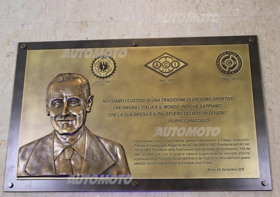 L’ACI celebra Filippo Caracciolo di Castagneto L’ACI celebra Filippo Caracciolo di Castagneto