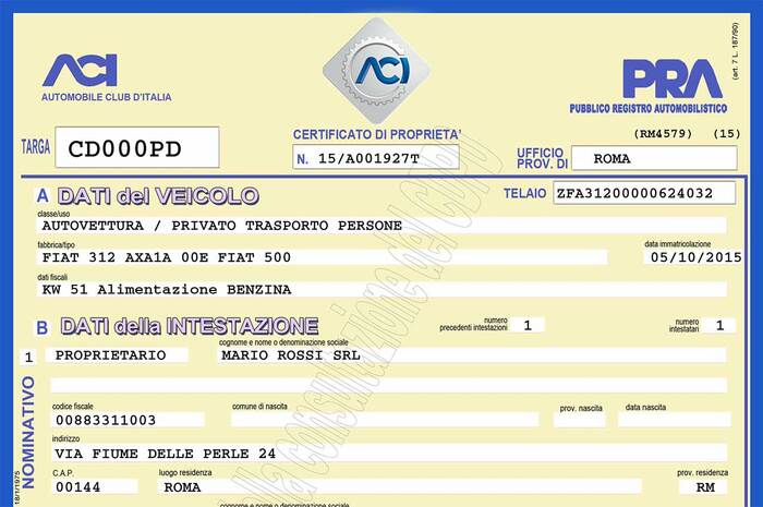 come scaricare certificato di proprieta auto
