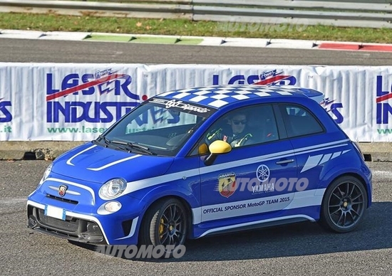 Monza Rally Show 2015: Vale Rossi in ricognizione sulla Abarth 695 Yamaha Monza Rally Show 2015: Vale Rossi in ricognizione sulla Abarth 695 Yamaha