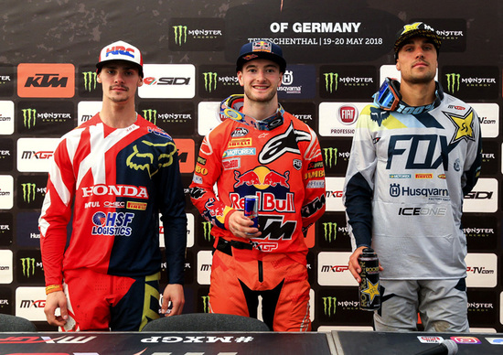 MX 2018. Dichiarazioni dal podio, il GP di Germania MX 2018. Dichiarazioni dal podio, il GP di Germania