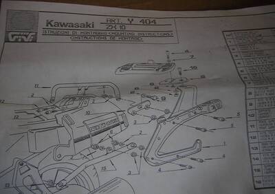 attacchi per portavalige laterali Kawasaki ZX10 Givi - Annuncio 7461792