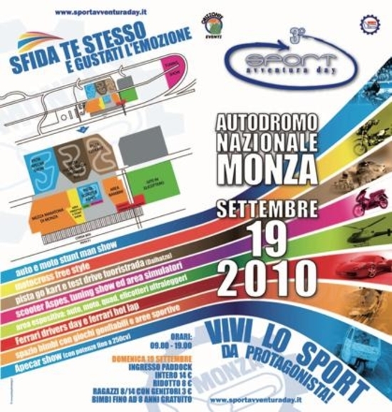 Domenica 19 a Monza va in scena lo Sport Avventura Day Domenica 19 a Monza va in scena lo Sport Avventura Day