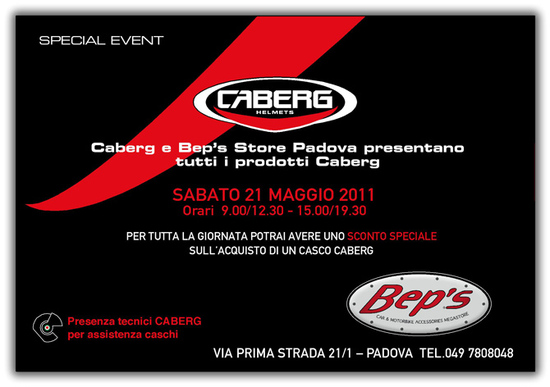 Sabato 21 maggio Caberg Day da Bep's a Padova Sabato 21 maggio Caberg Day da Bep's a Padova