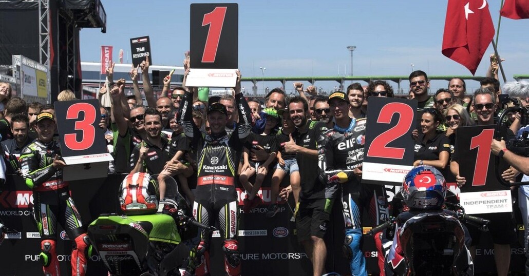 SBK 2019. A Misano un podio tutto Kawasaki
