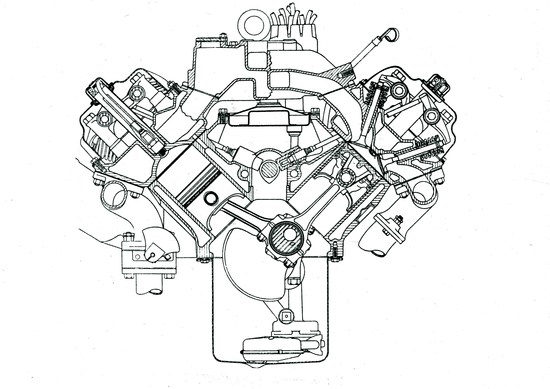 Per i suoi motori a otto cilindri la Chrysler è passata dalla architettura in linea a quella a V nel 1951. A distinguerli dagli altri V8 americani era la disposizione delle valvole, che consentiva di avere camere di combustione emisferiche