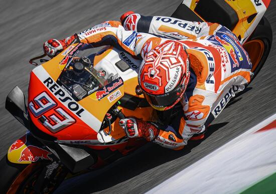 MotoGP 2019. Marc Marquez davanti a tutti nel warm-up di Misano MotoGP 2019. Marc Marquez davanti a tutti nel warm-up di Misano