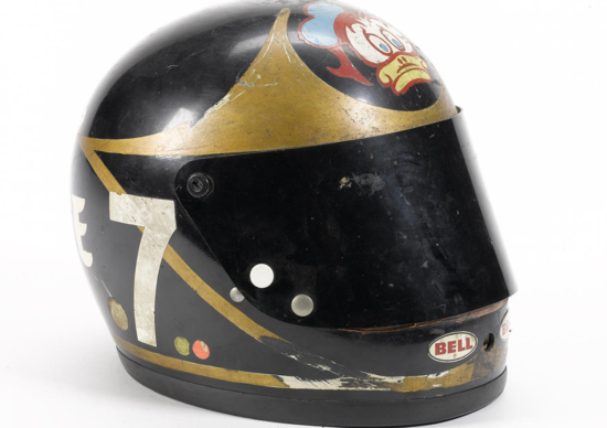 All'asta il casco di Sheene di Daytona 1975 All'asta il casco di Sheene di Daytona 1975