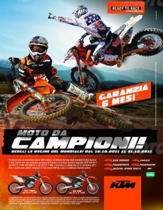 Continua fino al 31 marzo la campagna KTM Le Regine del Mondiale Continua fino al 31 marzo la campagna KTM Le Regine del Mondiale
