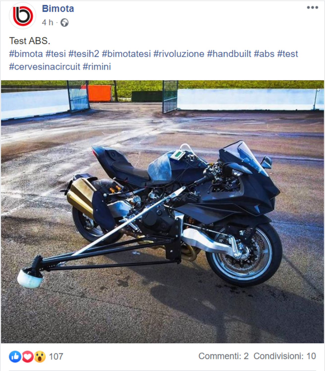 Bimota Tesi H2: lo sviluppo procede e trapelano nuovi dettagli