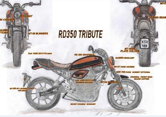 La RD350 Tribute vince il contest Yamaha Back to the Drawing Board La RD350 Tribute vince il contest Yamaha Back to the Drawing Board