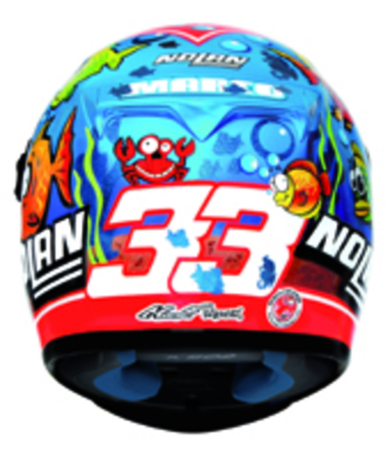 Casco speciale per Melandri a Misano. Andrà all'asta per il terremoto Casco speciale per Melandri a Misano. Andrà all'asta per il terremoto