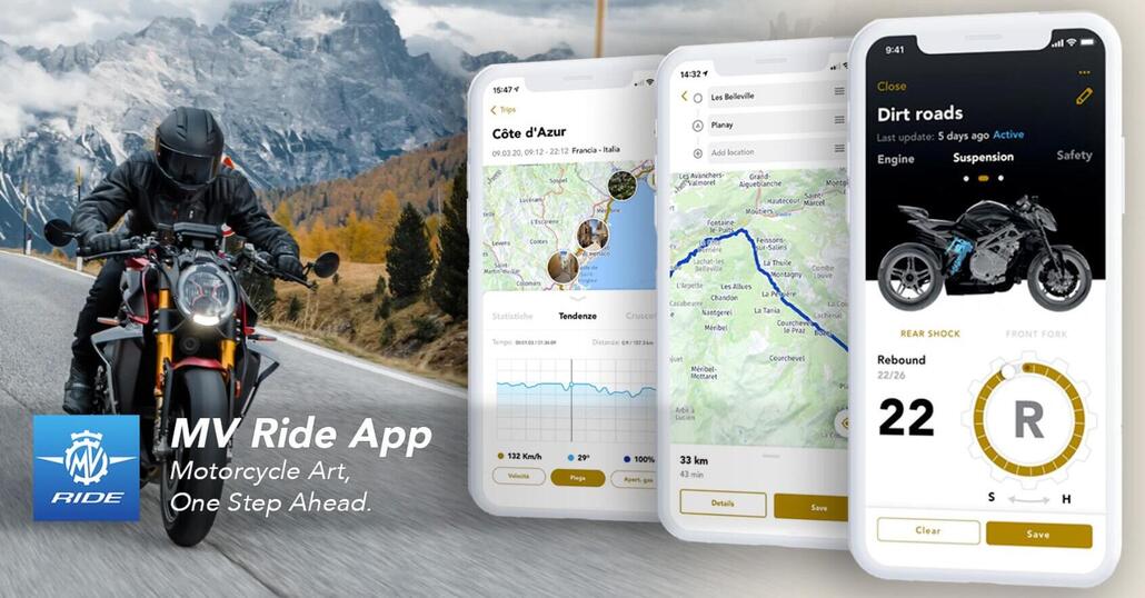 MV Agusta entra nel mondo dei servizi digitali con la MV Ride App