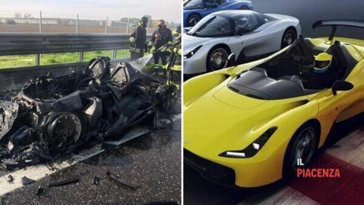 Dallara Stradale In Fiamme In A1 Tra Piacenza E Fiorenzuola News Automoto It