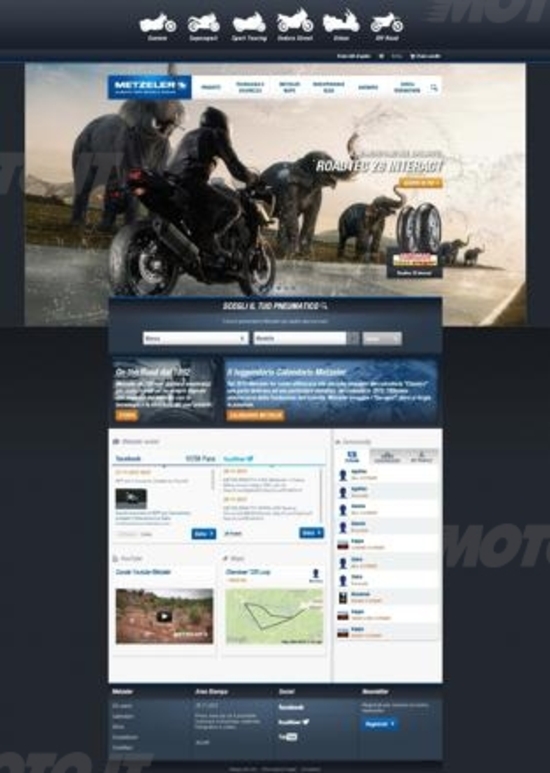 E' online il nuovo sito Internet Metzeler E' online il nuovo sito Internet Metzeler