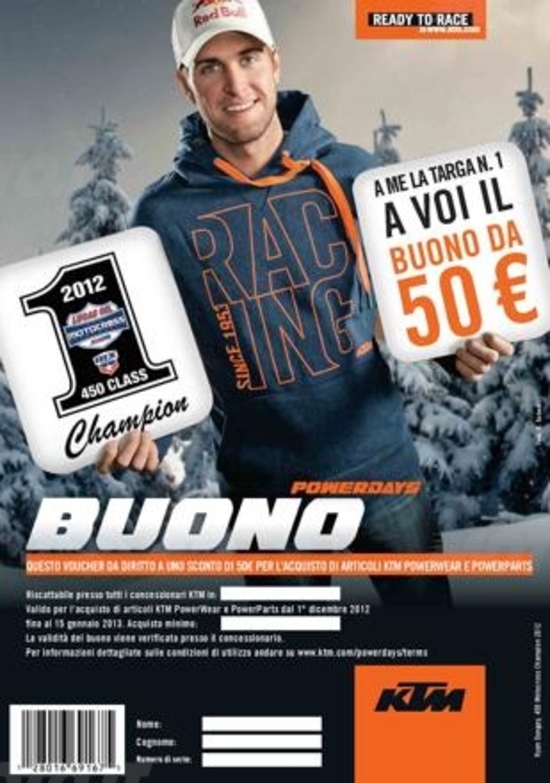 Campagna Power Days per accessori, abbigliamento e parti speciali KTM Campagna Power Days per accessori, abbigliamento e parti speciali KTM