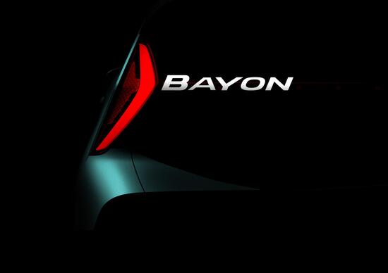Hyundai Bayon: annunciato il nome del nuovo SUV Hyundai Bayon: annunciato il nome del nuovo SUV