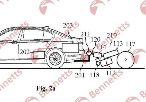 BMW brevetta la ruota a traino: un po generatore un po moto