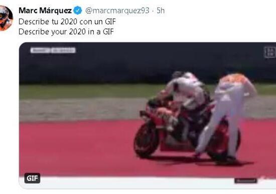 Gli auguri social di Buon Anno da Marc Marquez Gli auguri social di Buon Anno da Marc Marquez