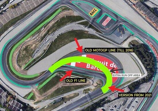 MotoGP. Ridisegnata La Caixa di Barcellona MotoGP. Ridisegnata La Caixa di Barcellona