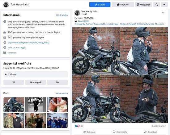 Tom Hardy in sella alla Triumph Speed Triple RS per le strade di Londra Tom Hardy in sella alla Triumph Speed Triple RS per le strade di Londra