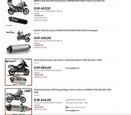 Accessori moto su eBay. Perché no? Accessori moto su eBay. Perché no?