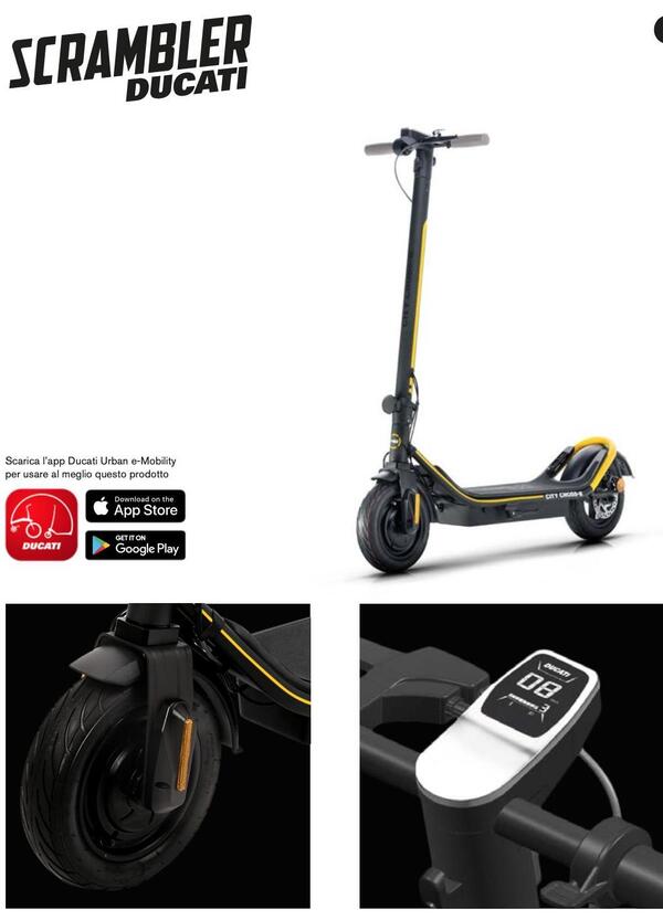 City Cross-E, il nuovo monopattino firmato Ducati Scrambler