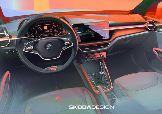 Skoda Fabia, il teaser degli interni Skoda Fabia, il teaser degli interni