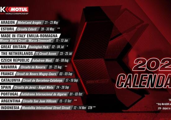 Calendario SBK. Entra il circuito di Most. Phillip Island: se ne riparla nel 2022 Calendario SBK. Entra il circuito di Most. Phillip Island: se ne riparla nel 2022