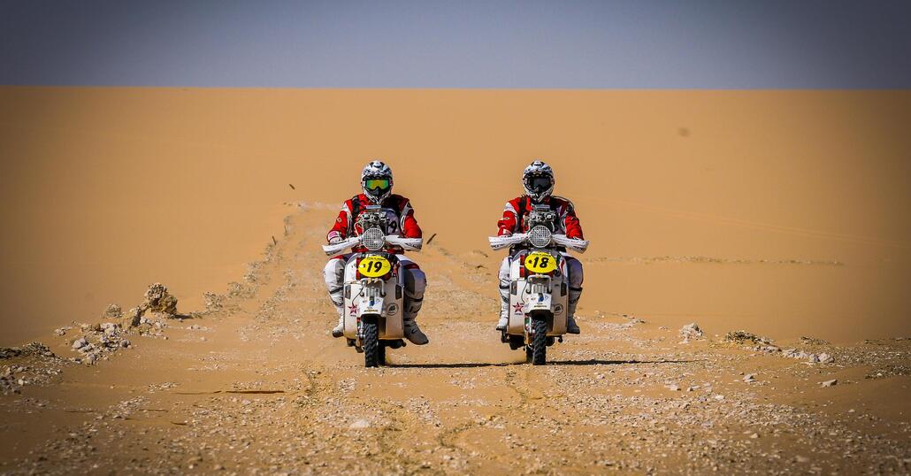 Vespa 75th. E quelle Vespa che sfidarono il Rally dei Faraoni, allora?