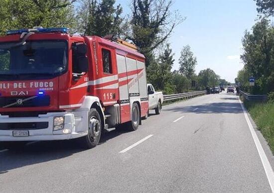 Varmo, sbanda e cade in moto per evitare un capriolo Varmo, sbanda e cade in moto per evitare un capriolo