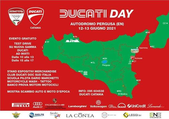 Ducati Catania organizza il Ducati Day a Pergusa il 12 e il 13 giugno Ducati Catania organizza il Ducati Day a Pergusa il 12 e il 13 giugno