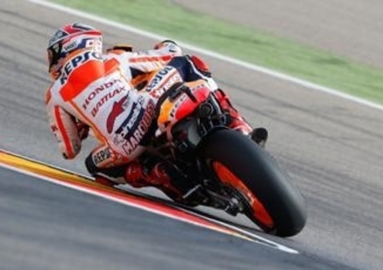 Marquez in poleposition ad Aragon Marquez in poleposition ad Aragon