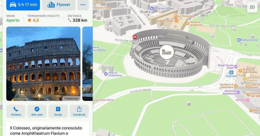 iOS 15 aggiorna l'App Mappe :Italia, San Marino e Città Del Vaticano saranno ancora più dettagliate