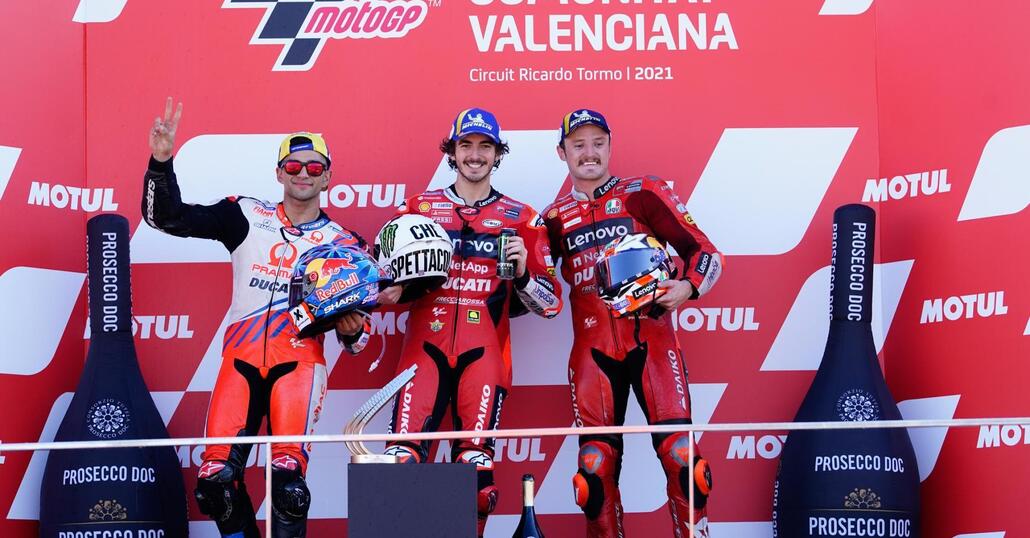 MotoGP 2021. Il GP di Valencia. Francesco Bagnaia: Con un casco così si poteva solo vincere