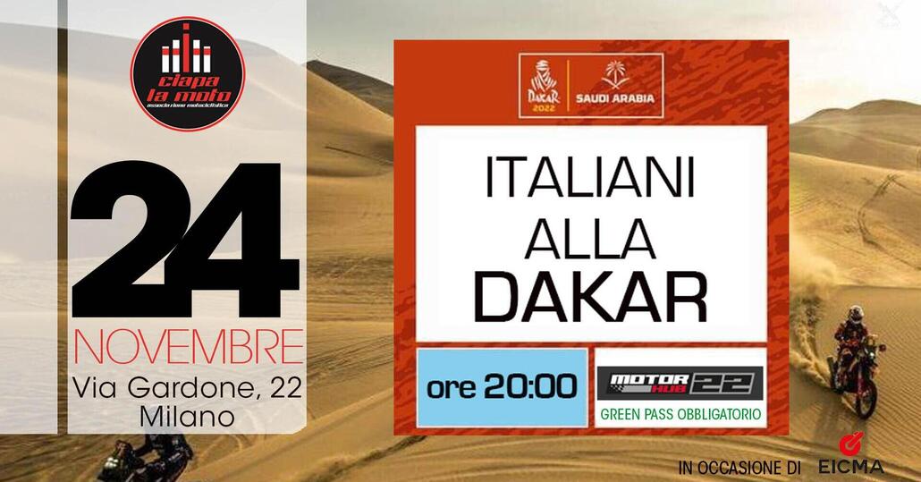 Italiani alla Dakar 2022: mercoledì 24 da Ciapa la Moto