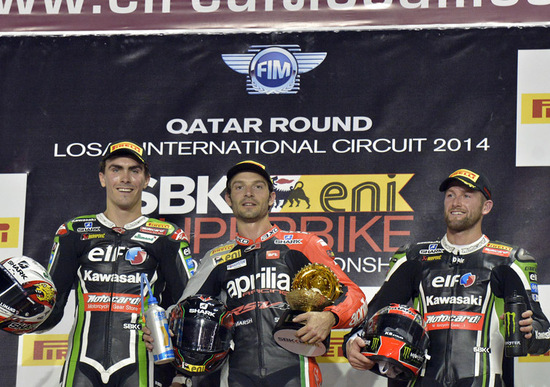Guintoli vince gara 1 SBK a Losail Guintoli vince gara 1 SBK a Losail