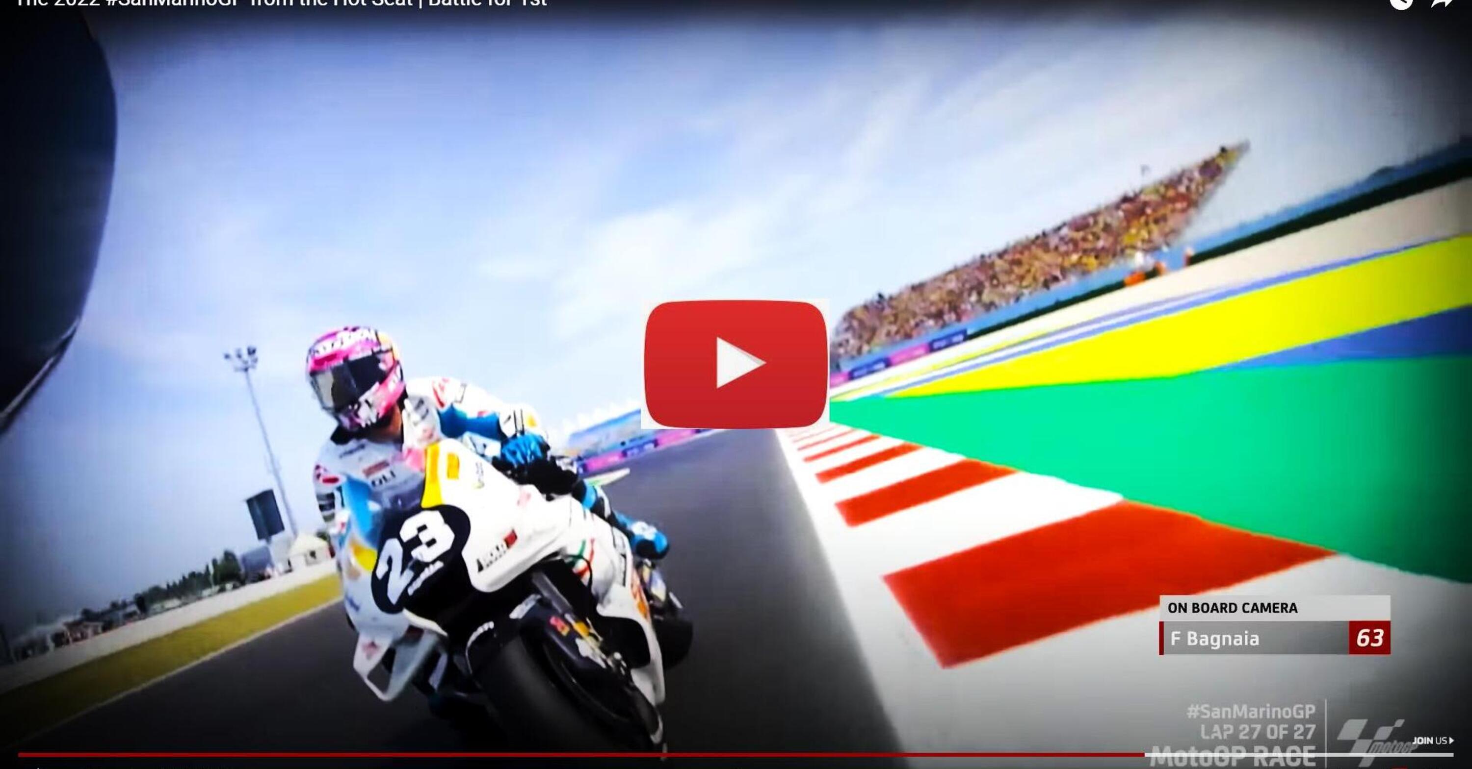 MotoGP 2022. Il quasi (?) contatto Enea Bastianini - Pecco Bagnaia e ...