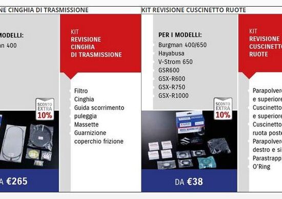 Kit di manutenzione Suzuki in sconto fino a fine Febbraio Kit di manutenzione Suzuki in sconto fino a fine Febbraio