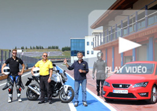Six Wheels: Seat Leon SC FR e Honda NC700S uniscono le forze per battere Gillo Six Wheels: Seat Leon SC FR e Honda NC700S uniscono le forze per battere Gillo